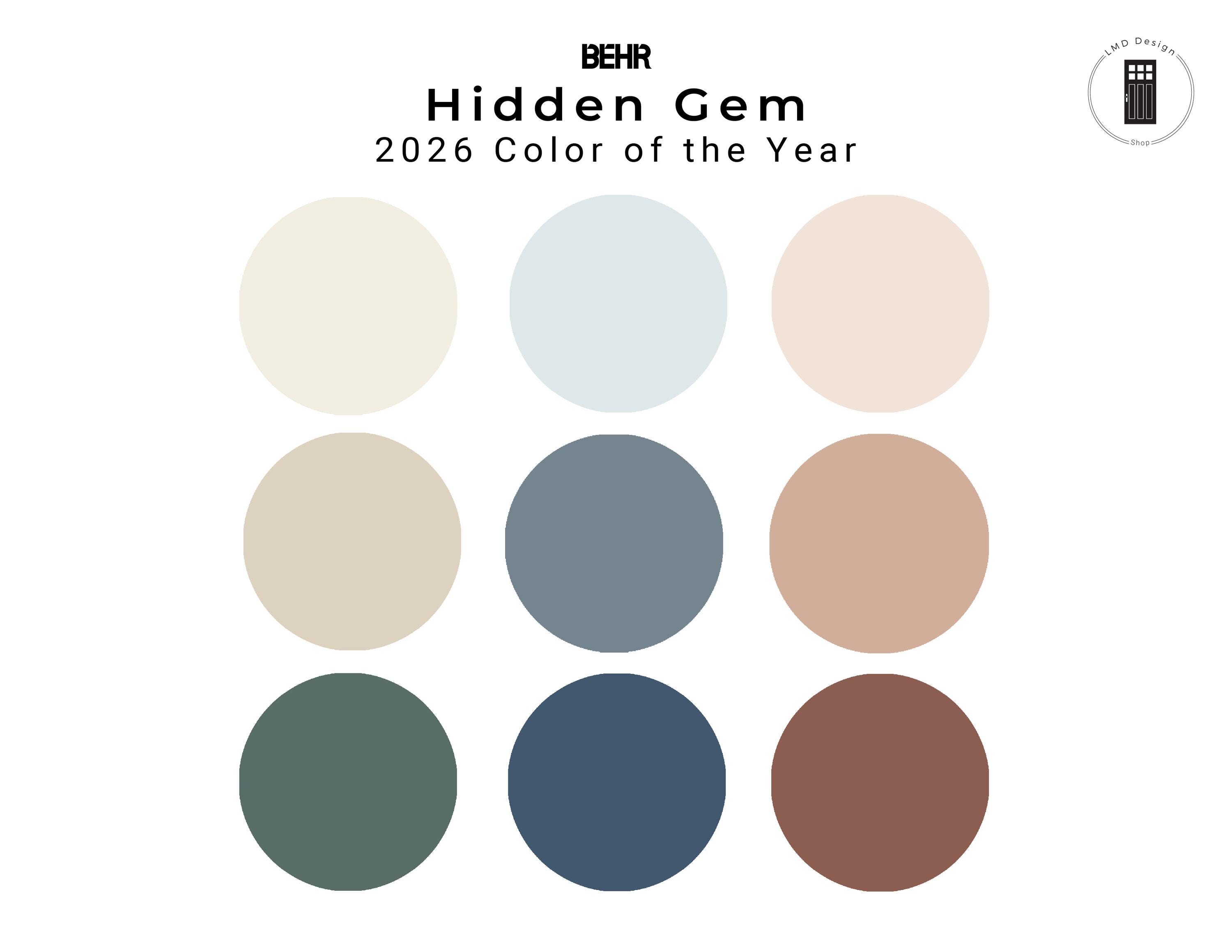 Behr Hidden Gem Paint Palette | 2026 Color of the Year | Interior Home ...
