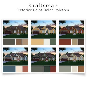 Craftsman Exterior Paint Color Palettes | Exterior House Paint Colors