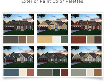 Craftsman Exterior Paint Color Palettes | Exterior House Paint Colors