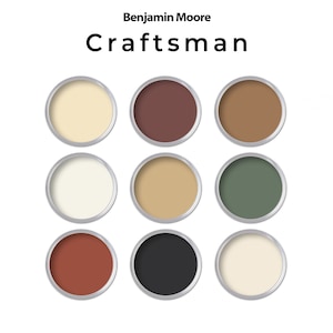 Craftsman Benjamin Moore Paint Palette | Whole House Warm Paint Color Palette