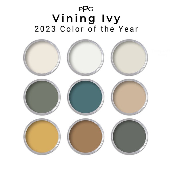 Palette de peinture PPG Vining Ivy 2023 couleurs | Palette de couleurs 2023 pour toute la maison