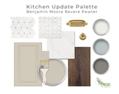 Revere Pewter Benjamin Moore Kitchen Palette | Kitchen Design Mood Board