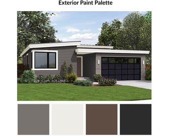 Espresso Modern Exterior Paint Palette | Hardware Guide | Professional Designer | Sherwin Williams Contemporary