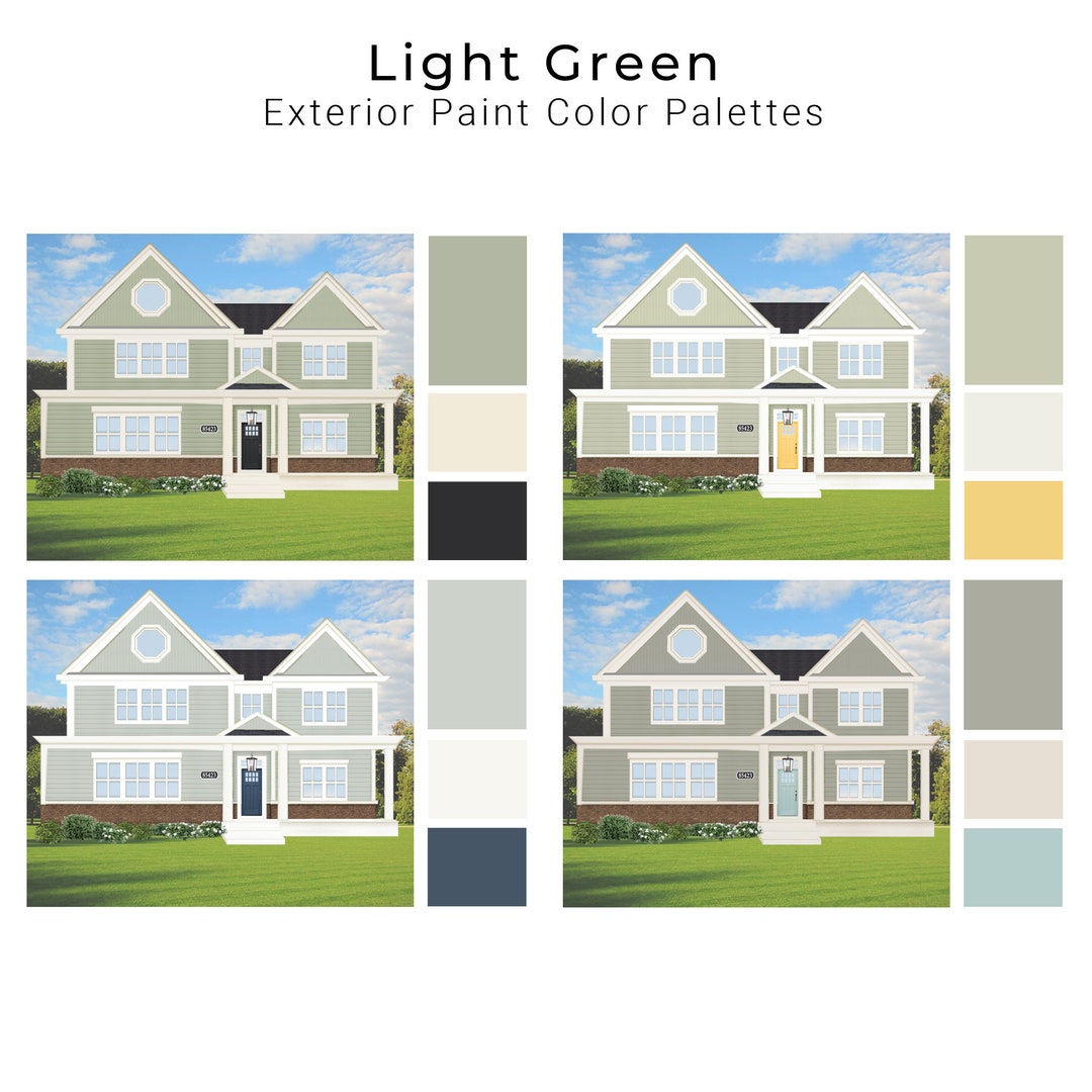 Light Green Sage Exterior Paint Palettes Green Sage House Exterior