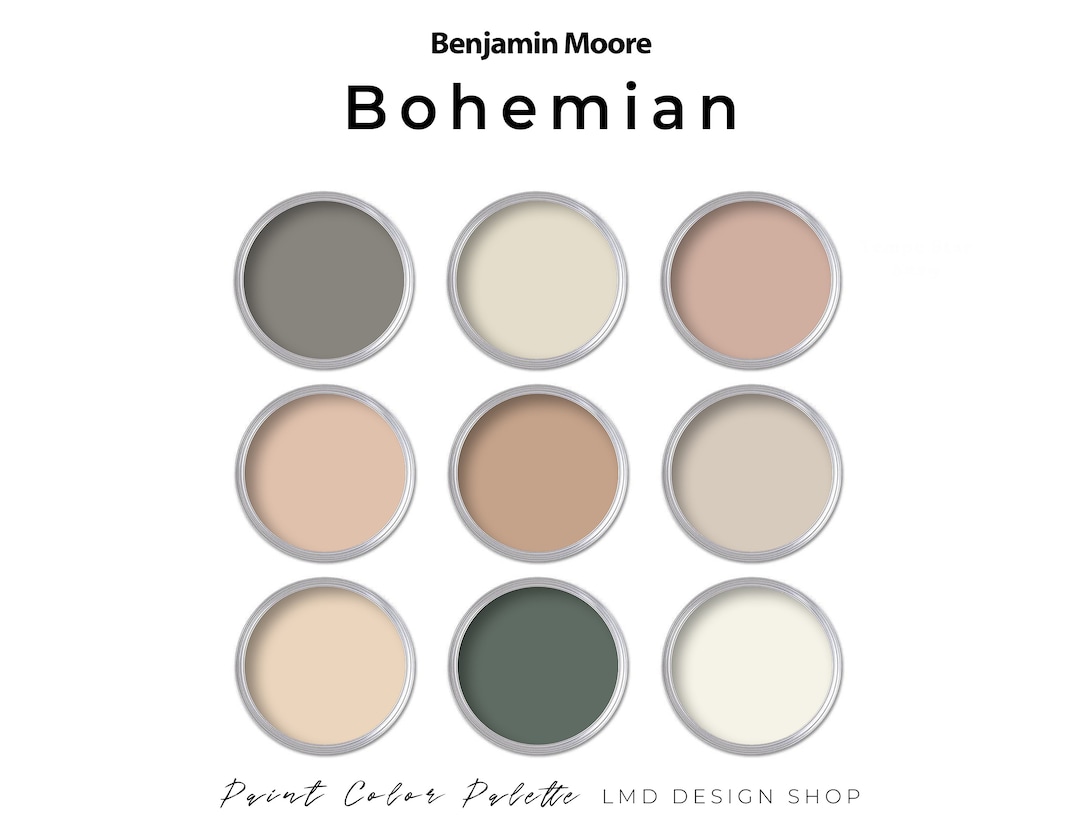 Bohemian Benjamin Moore Paint Color Palette Earthy (Instant Download