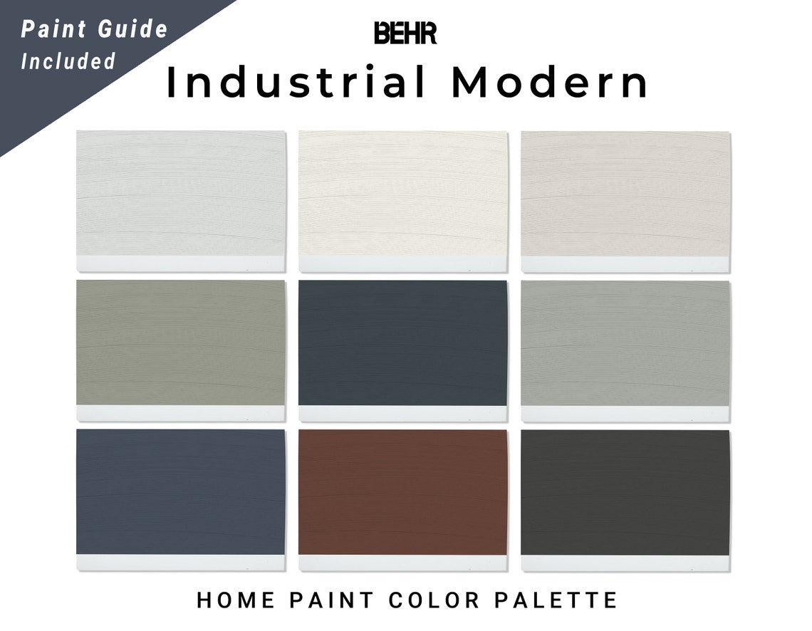Industrial Modern Style Paint Color Behr Paint Palette Etsy