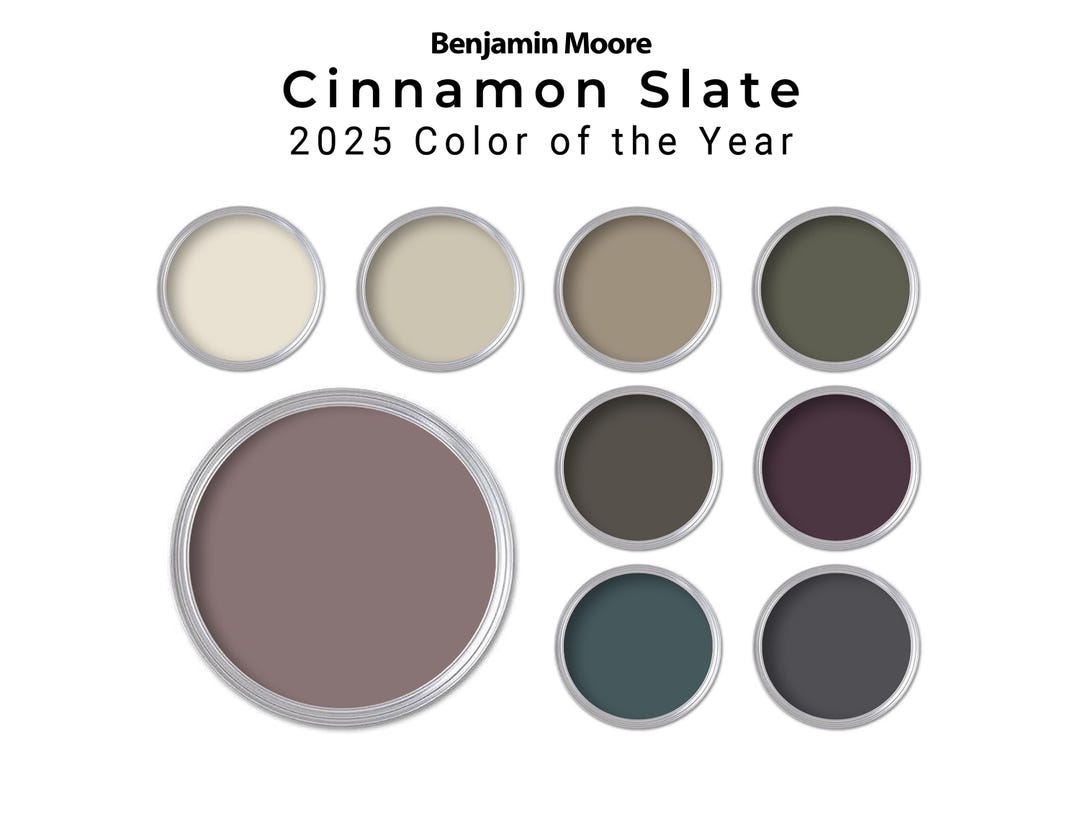 Cinnamon Slate 2025 Benjamin Moore Color of the Year Paint Palette Whole House Paint Palette Etsy