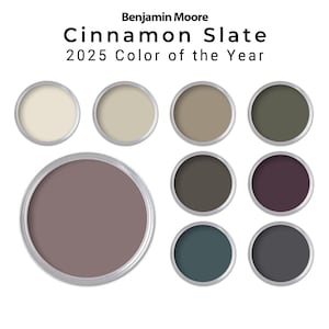 2025 Benjamin Moore Cinnamon Slate Color of the Year Paint Palette | Whole House Paint Palette