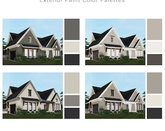 Greige Gray Exterior Paint Palettes | Greige House Exterior Paint Colors