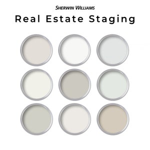 Sherwin Williams Neutrals Paint Farbpalette | Ganze Haus-Farbpaletten-Immobilien-Inszenierung
