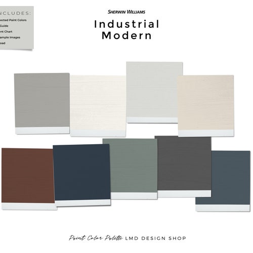Industrial Modern Paint Scheme Sherwinwilliams Paint Etsy