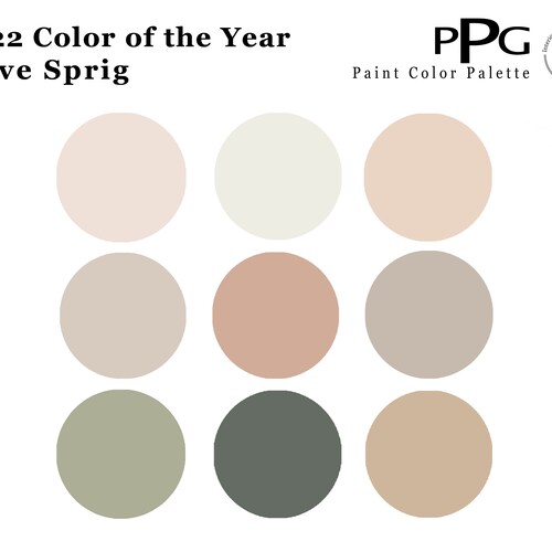 2022 Color of the Year Paint Color Scheme Benjamin Moore Etsy
