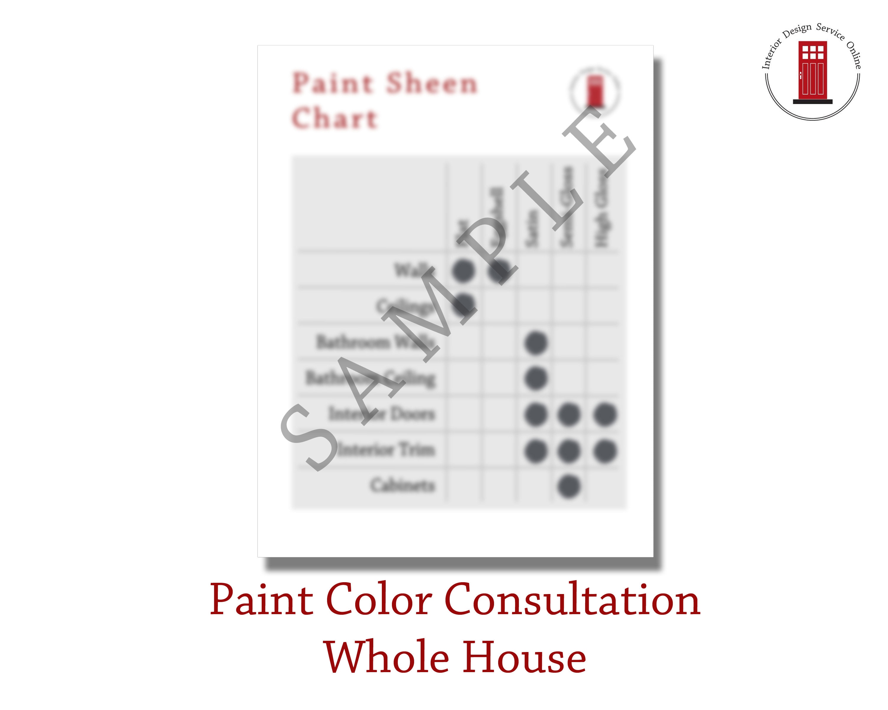 Whole House Paint Color Selection Interior Paint Color Etsy