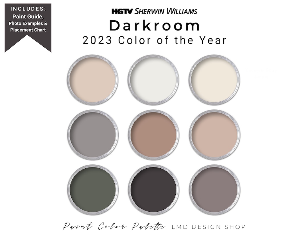 Sherwin Williams Darkroom Paint Color Palette HGTV 2023 Etsy