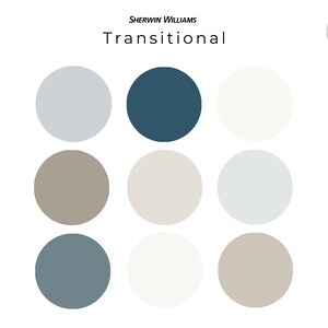 Sherwin Williams Transitional Paint Color Palette Interior Home Paint