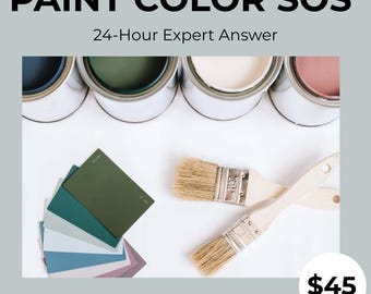 Paint Color SOS - Expert Paint Color Help, Quick Color Question, 24hr Answer, Interior Design Advice, Color Consultation