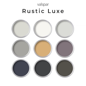 Rustic Valspar Paint Color Palette | House Paint Palette Rustic
