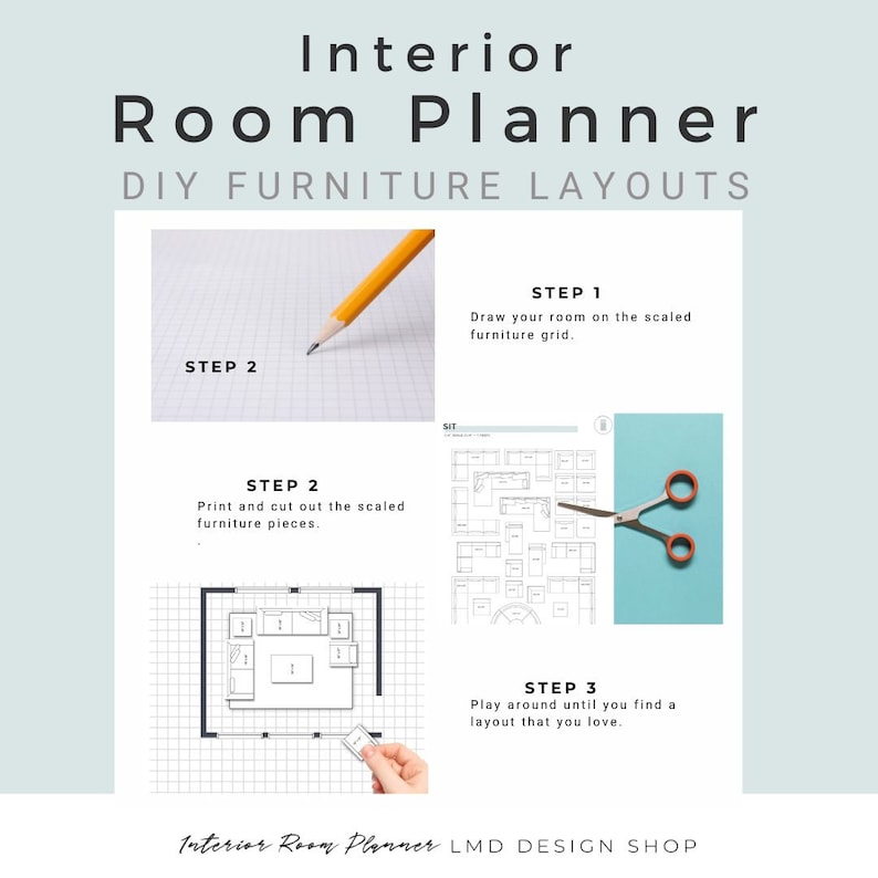 Furniture Layouts Interior Room Planner DIY Furniture Layouts Printable ...
