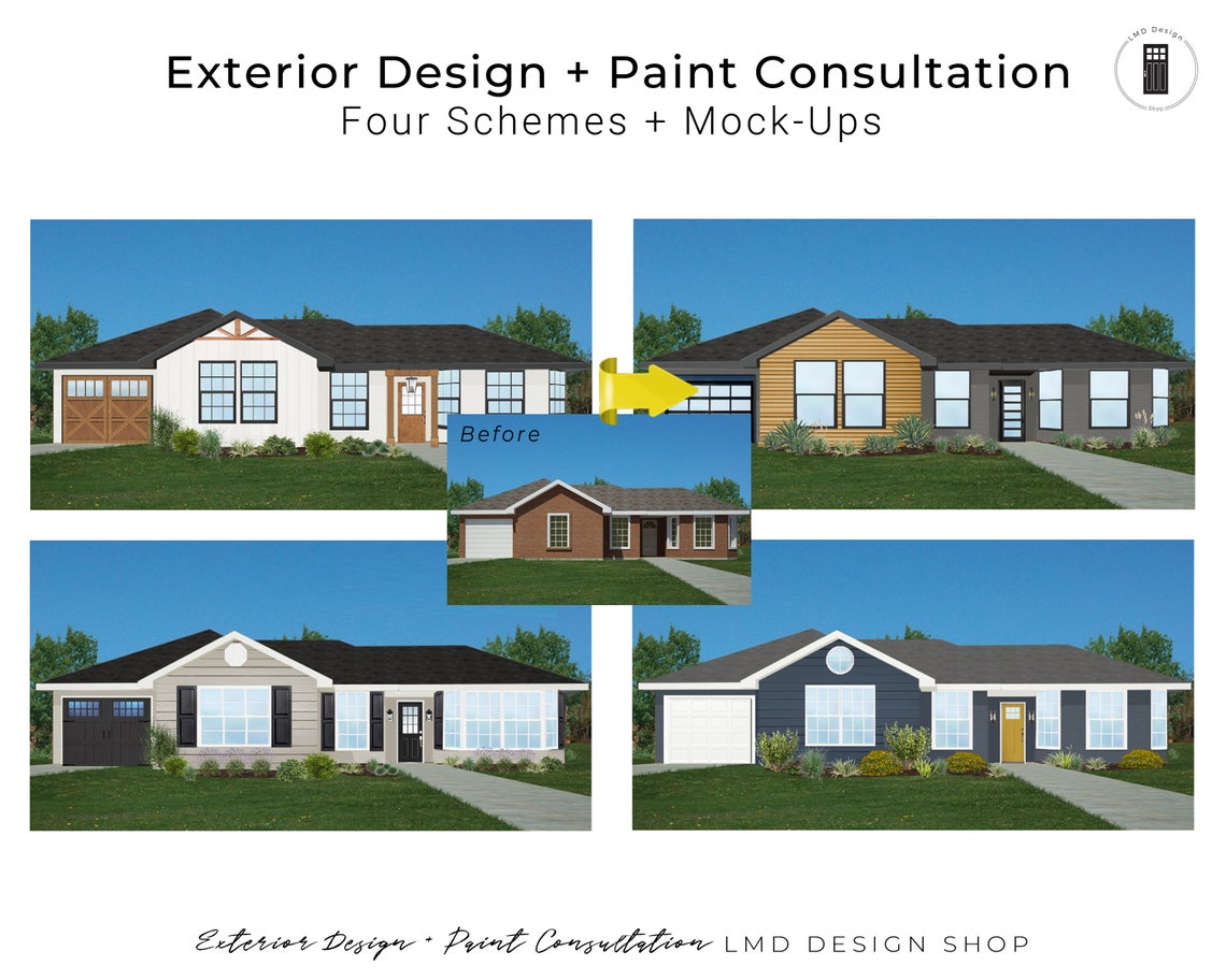 Exterior Design & Paint Color Consultation Virtual Exterior Etsy