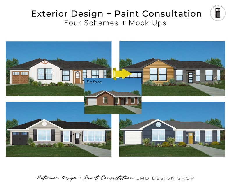 Exterior Design & Paint Color Consultation Virtual Exterior Etsy