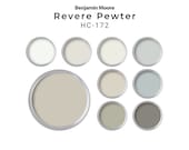 Revere Pewter Benjamin Moore Paint Palette | Whole House Paint Palette