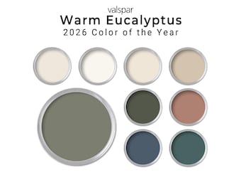 Warm Eucalyptus Color Palette: Whole House Paint Scheme (Digital Download)