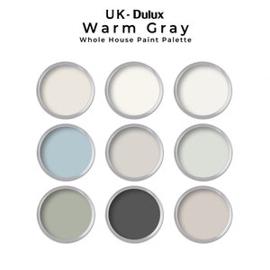 Warm Gray UK Dulux Paint Color Palette | Dulux (UK Color Codes) Gray Neutral Interior Whole House Paint Colors