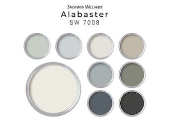Alabaster Paint Palette Sherwin Williams | Whole House Color Scheme