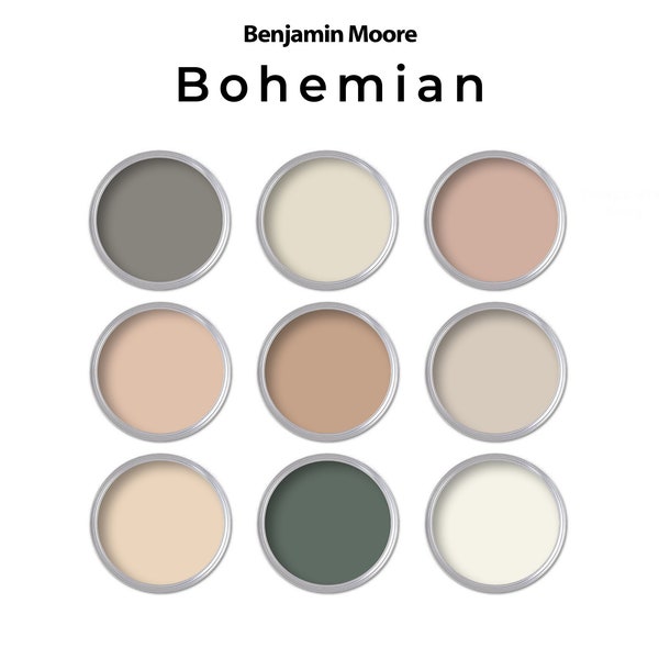 Bohemian Benjamin Moore Paint Color Palette | Earthy Home Color Palette