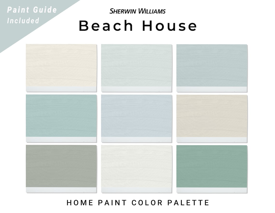 Beach House Sherwin Williams Paint Palette Coastal Paint - Etsy