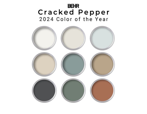 2024 Color of the Year Cracked Pepper Behr Palette | Whole Home Paint Colors