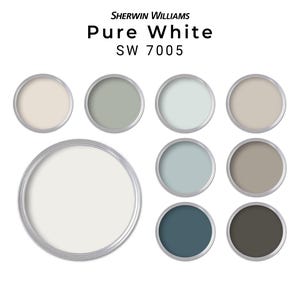 Sherwin Williams Pure White Paint Palette | Pure White Whole House Paint Color Palette