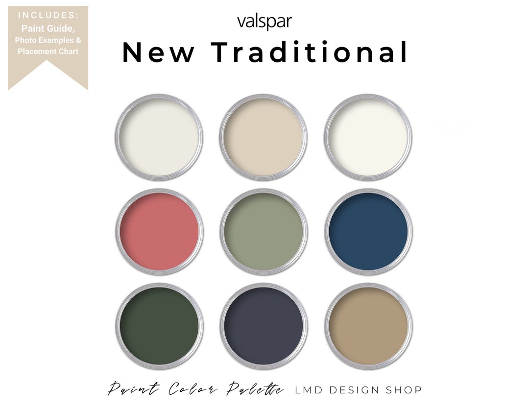 Valspar New Traditional Paint Palette Whole House Paint Etsy