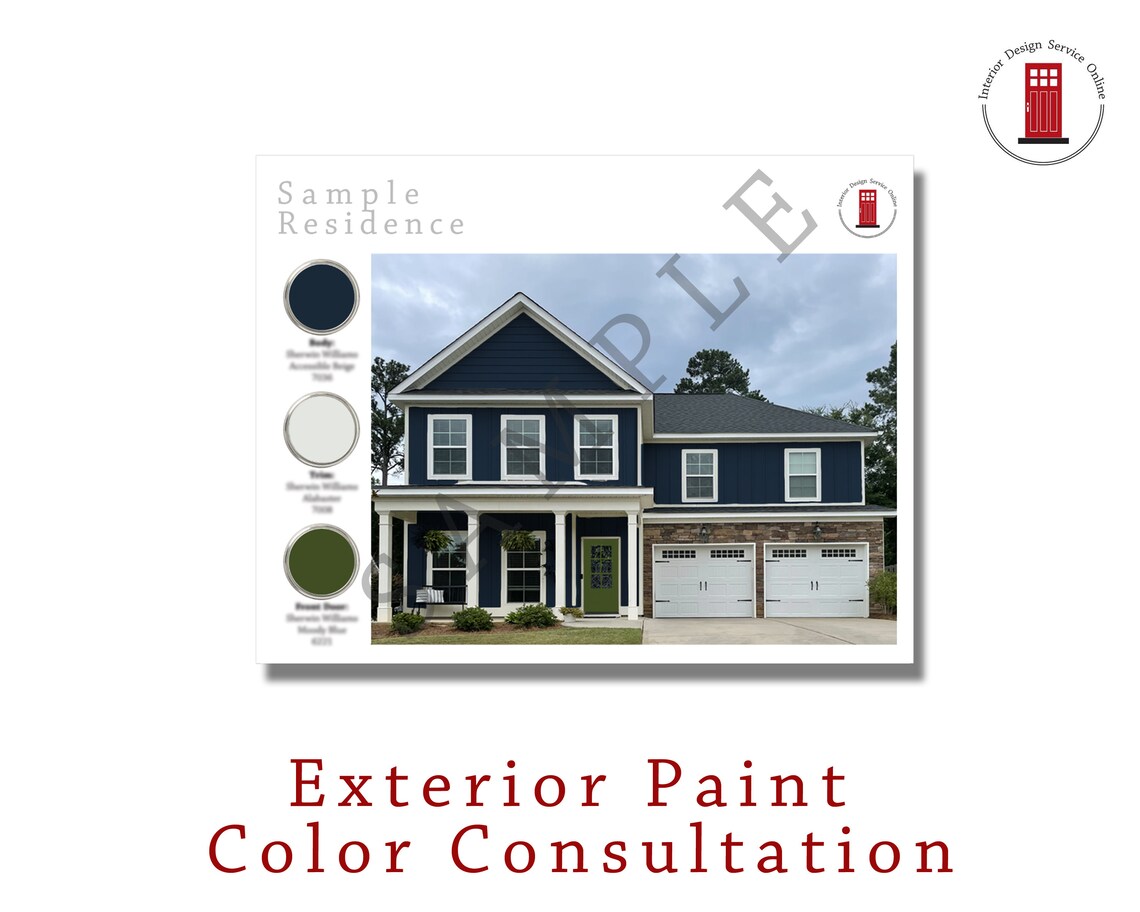 Exterior Paint Color Consultation and Rendering Exterior Home Etsy