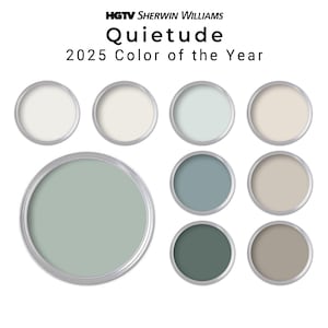 HGTV Sherwin Williams 2025 Color of the Year Quietude Paint Palette | Whole House Paint Palette