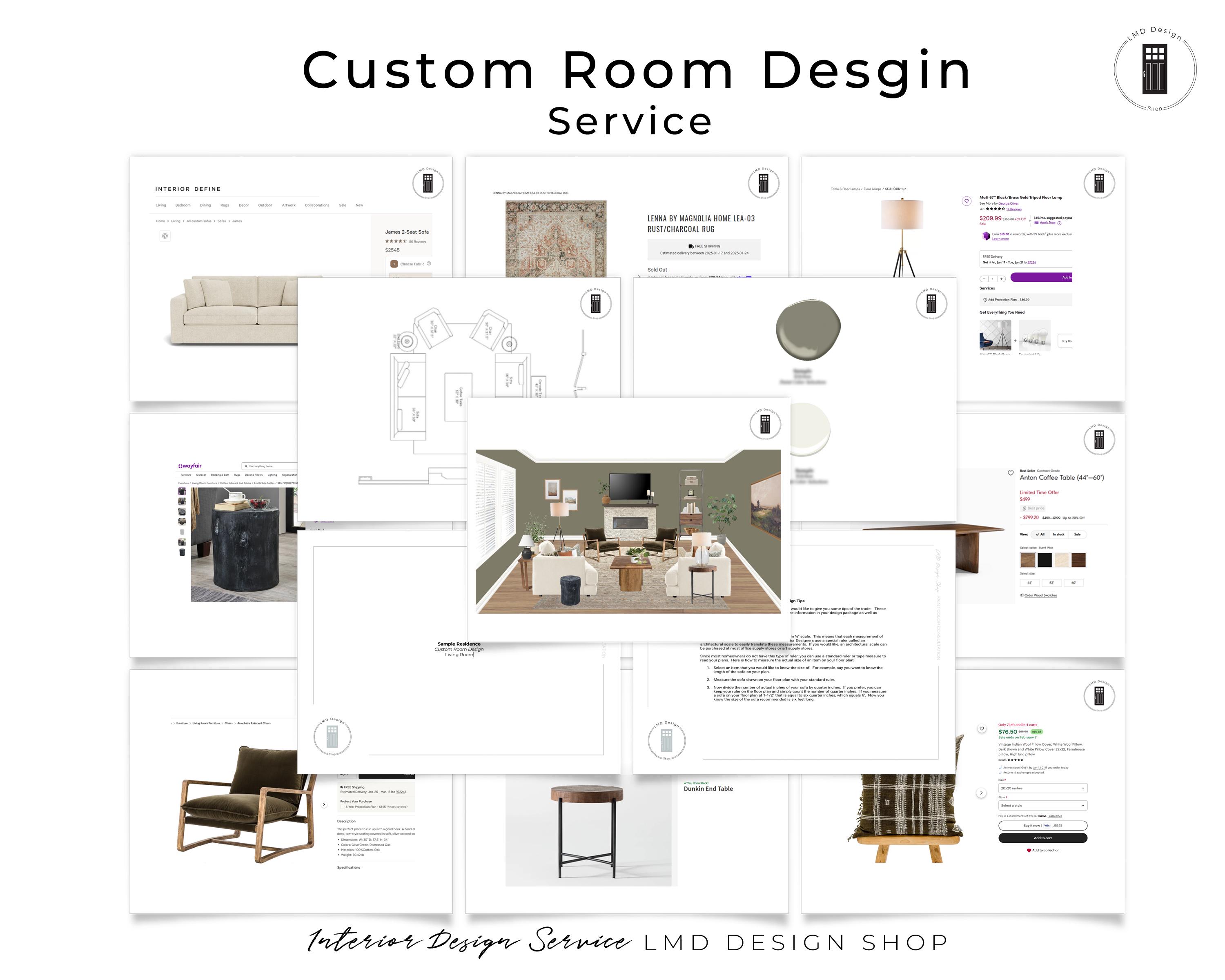 Custom Room Design Service | Professional Interior Design Makeover - Etsy