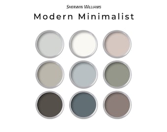 Modern Minimalist Sherwin Williams Paint Palette | Whole House Paint Palette