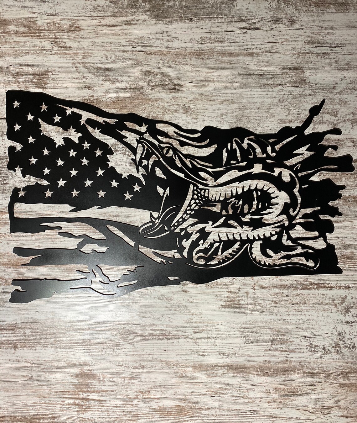 Tattered Snake Flag 36x22 Etsy