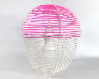 Acorn String Art Pendant Lamp Kit | Handmade Lasercut Hanging Chandelier  |  Modern Design  |  Décor  |  Blacklight Art  |  Fluorescent