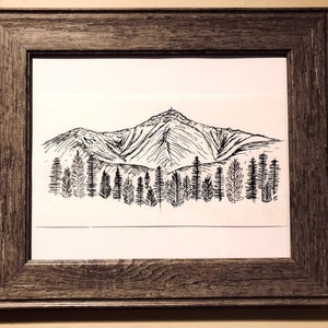 Mt. Washington Print - Black and White