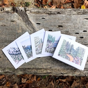 New Hampshire White Mountains Greeting Cards - 5 & 10 Multi Pack