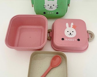 Children's Eco-friendly Animal Lunch Box | Snack Box | Food Storage Container for Kids