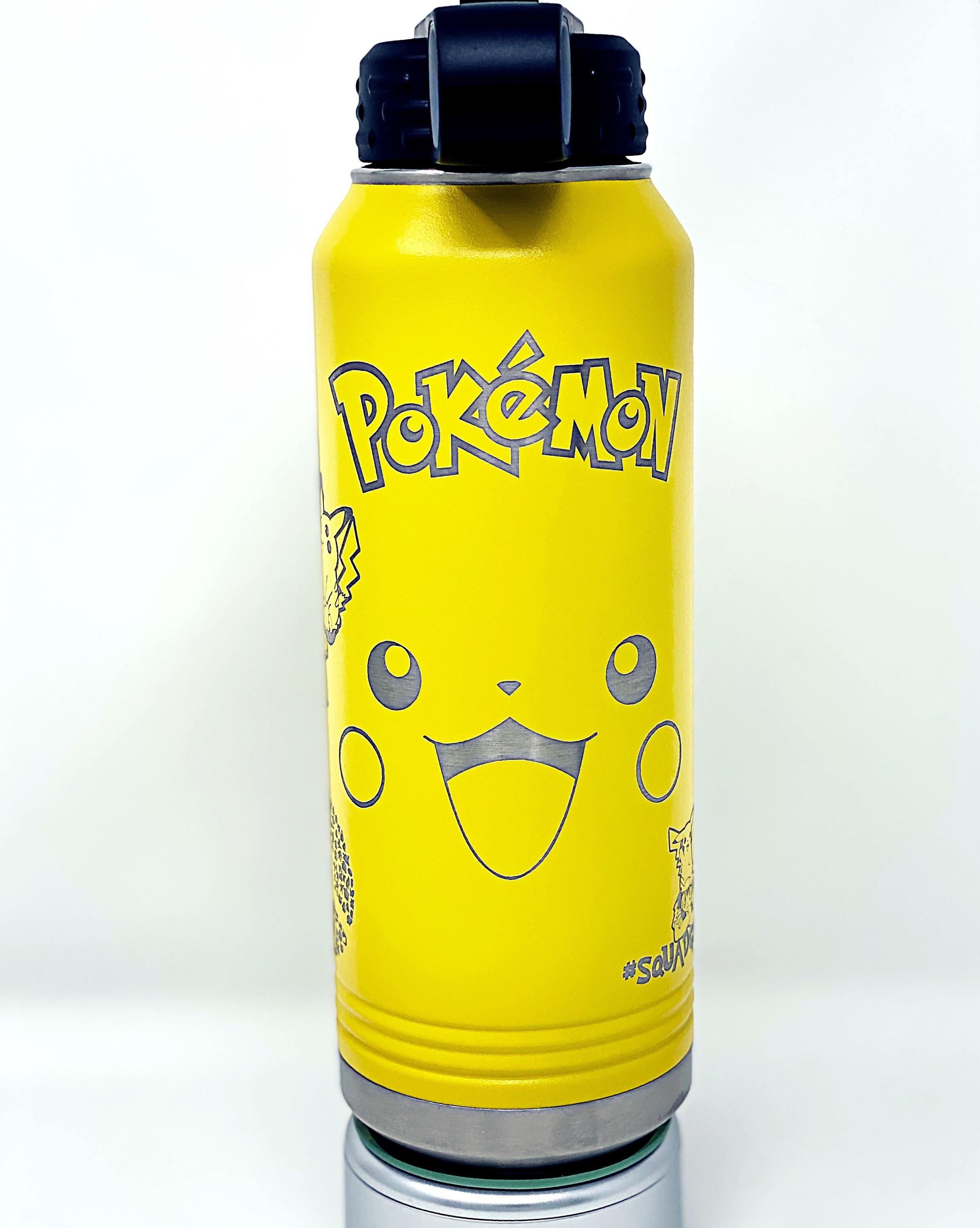 Pikachu water bottle, funny gift for Pikachu fan, customized water bottle,  Pokemon water bottle, comic water bottle