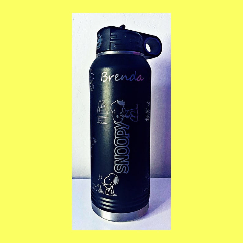 Snoopy Custom 32 Oz Water Bottle Etsy Snoopy Custom 32 Oz Water Bottle Etsy