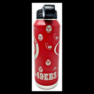 San Francisco 49ers 20 Oz, 32 Oz. or 40 Oz. Custom Water Bottle image 3