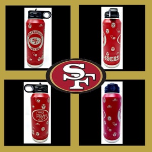 San Francisco 49ers 20 Oz, 32 Oz. or 40 Oz. Custom Water Bottle image 1