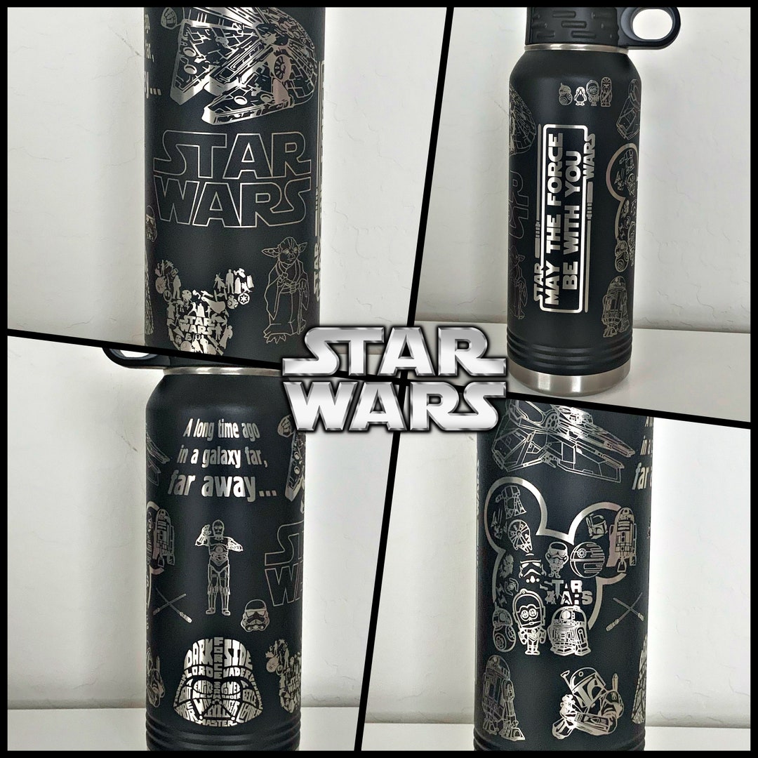 Star Wars Legacy Group Twist Spout Water Bottle – 32 Oz (ca. 946 Ml), BPA-frei, Mit Sticker Set, Offiziell Lizenziert