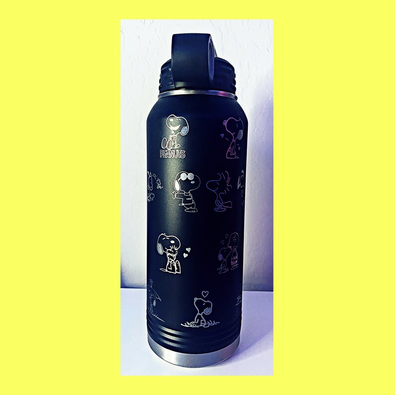 Snoopy Custom 32 Oz Water Bottle Etsy Snoopy Custom 32 Oz Water Bottle Etsy