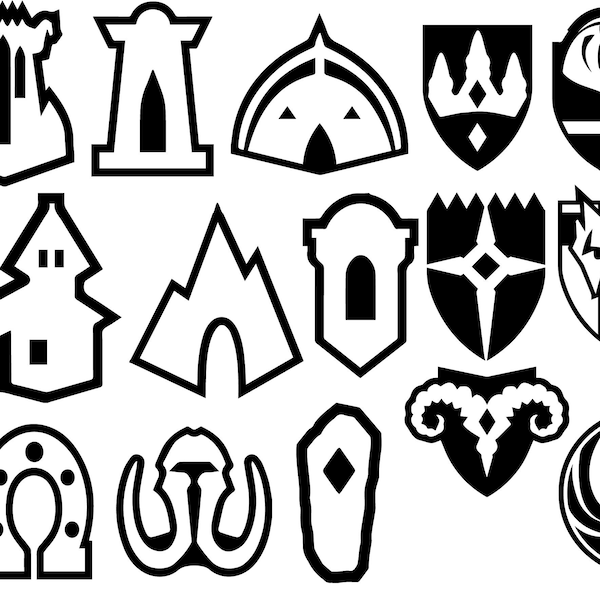 Skyrim Map Symbols SVG File