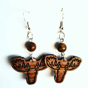 Moose Earrings SVG File Laser Cut